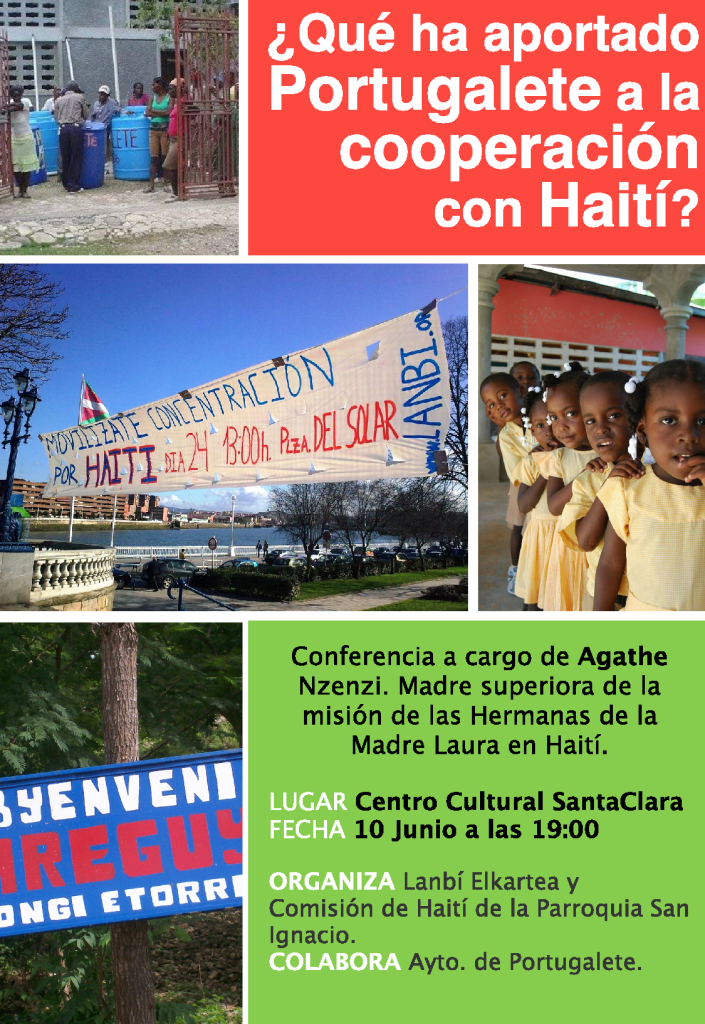 Conferencia en Portugalete a cargo de Agathe Nzenzi, Madre superiora de la misión de las Hermanas Lauritas en Haití
